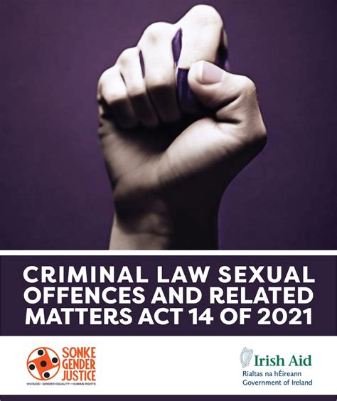 Criminal Law Sexual Offences And Related Matters Act 14 Of 2021 Sonke Gender Justice