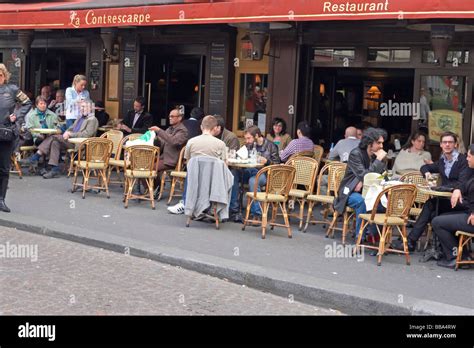 Cafe Life In Paris Stock Photo Alamy