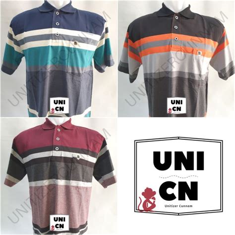 Jual BALOK BXL 21 XL Kaos Polo Shirt Salur Pria Saku Wangki