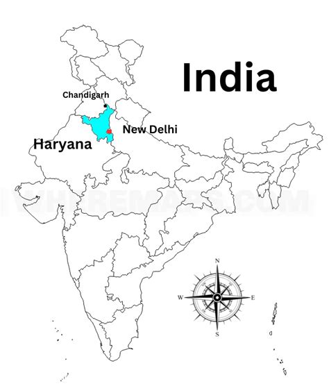 Haryana Location Map | Location Map of Haryana 