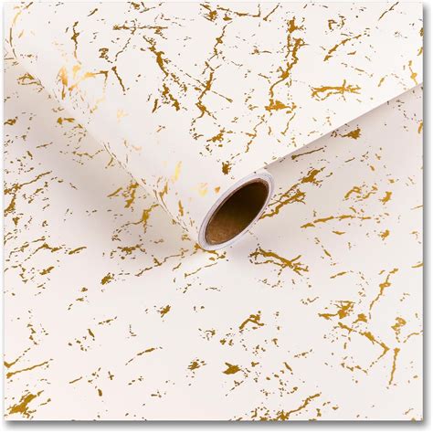 CRE8TIVE Papel de contacto de mármol beige dorado mate papel tapiz de