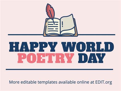 Create a customized World Poetry Day poster