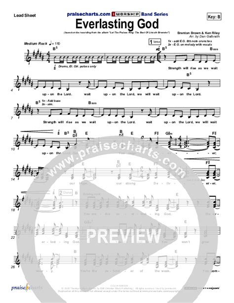 Everlasting God Sheet Music Pdf Lincoln Brewster Praisecharts