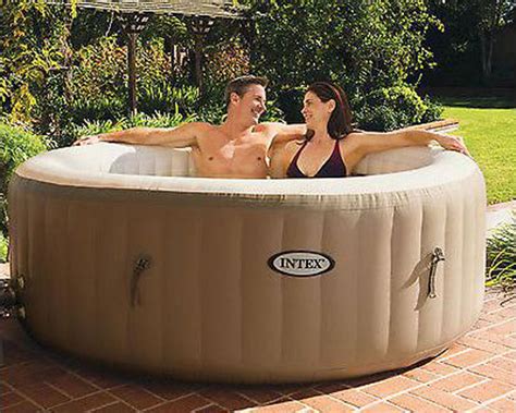 Intex Pure Spa Deluxe Inflatable Person Portable Spa Hot Tub