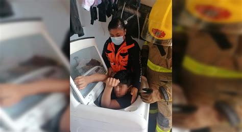 Sorprendente Niño queda atrapado dentro de una lavadora y es tendencia