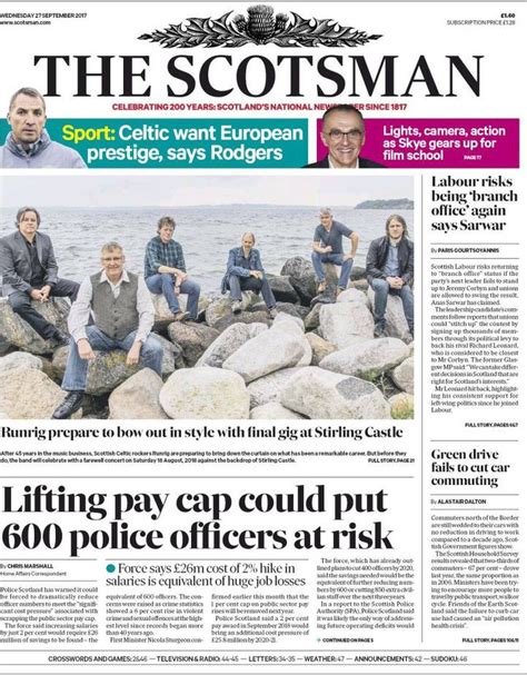 Scotland S Papers Sex Offender On The Run Bbc News