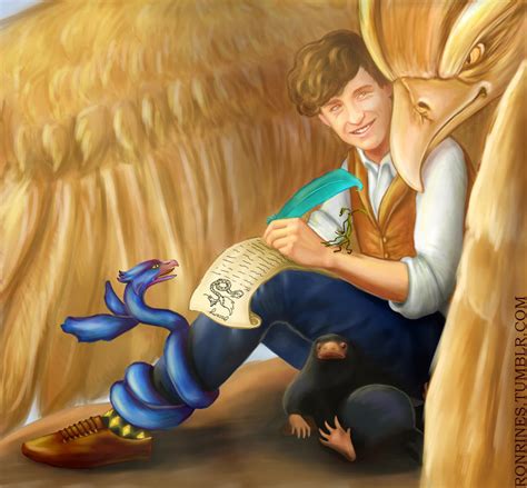 Newt Scamander and his Fantastic Beasts by Ronrinesu on DeviantArt