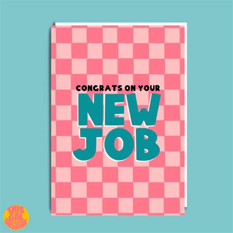 Good Luck New Job Card New Job Card for Her New Job Card Cat New Job ...