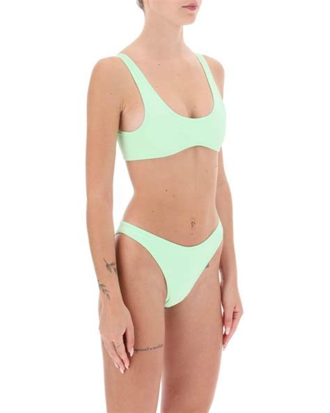 Reina Olga Coolio Bikini Set In Green Lyst