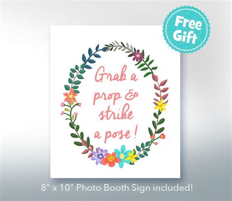 Printable Hen Party Photo Booth Props Bridal Shower Party