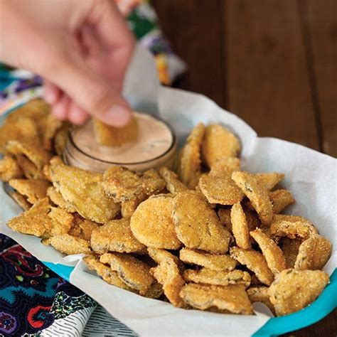 Southern Fried Pickles With Creamy R Moulade Paula Deen Magazine