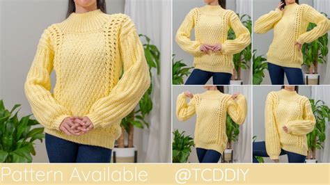 How To Crochet Cable Stitch Sweater Pattern And Tutorial Diy Youtube