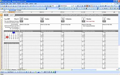 Excel Spreadsheet Template for Scheduling Luxury 5 Excel Weekly ...