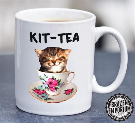 Kit Tea Mug © Kitty Cat Funny Coffee Tea Mug