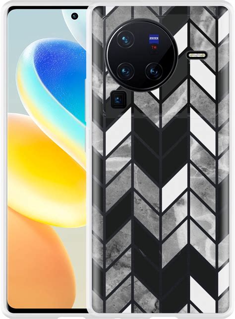 Vivo X80 Pro Hoesje Visgraat Marmer Designed By Cazy Bol