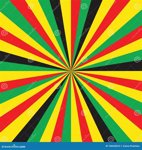 Colored Sunburst Ray Pattern With Red, Green, Yellow Diagonal Line ...