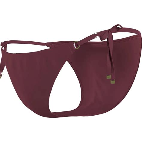 Dámské plavky spodní díl plavek Tie Side Bikini Bottoms Core Solids KW KW XN brusinková