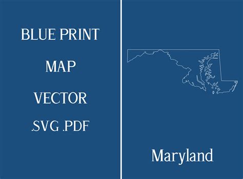 Maryland Blueprint Map Graphic by MappingzCreative Fabrica