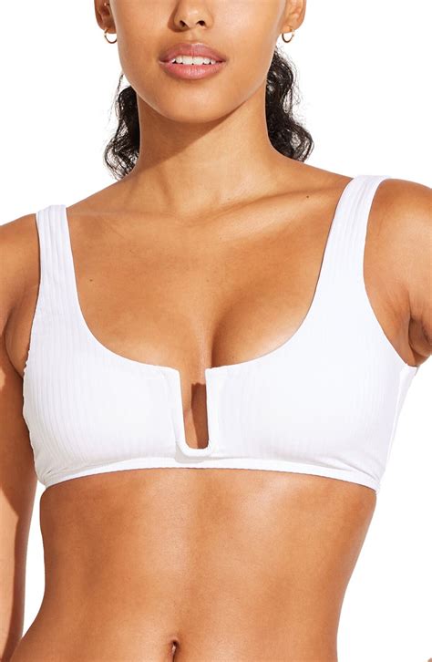 Vitamin A Vitamin A Astrid U Wire Ribbed Bikini Top White Eco Rib