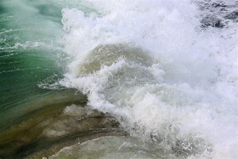 Green Water of Pacific Ocean. Waves and Storm Stock Image - Image of ...