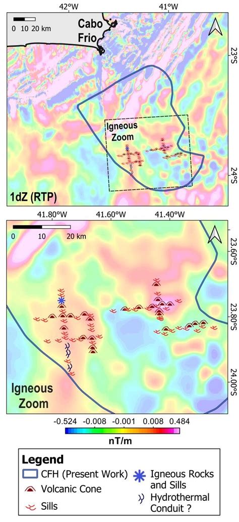 The Dz Map Of Rtp With The Cfh Boundary And The Georeferenced