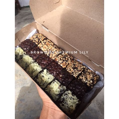 Jual Brownies Fudgy Premium Toping Mix Random Potong Panggang Enak