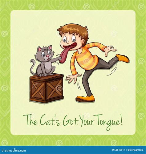 Cat Got Your Tongue Cartoon Vector | CartoonDealer.com #14493993