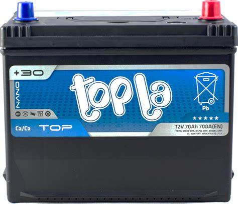 Автомобільний акумулятор Topla 70Ah/12V Top/Energy Japan Euro (0) 57029 ...