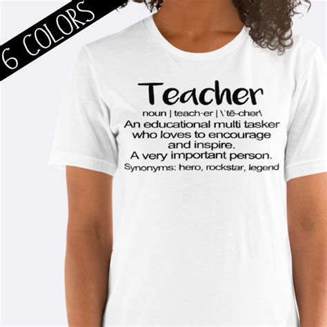 Teacher Definition Shirt Teacher Shirts Best Teacher Ever Etsy