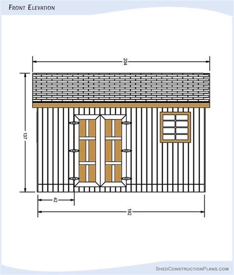 10×16 Gable Shed Plans Blueprints