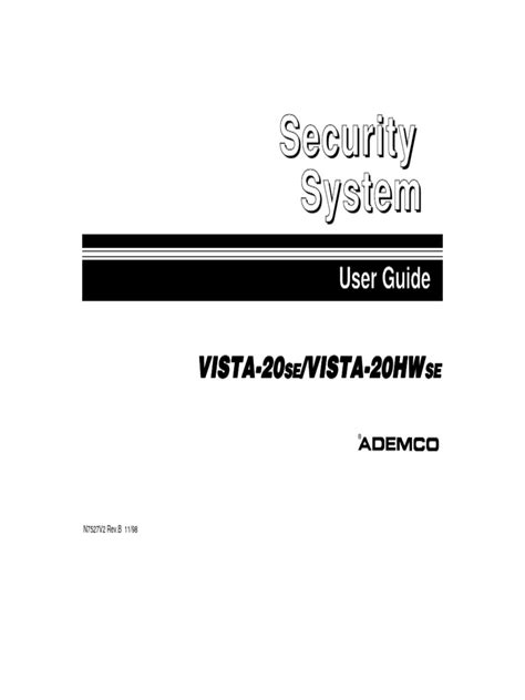 Ademco Vista 20se Manual | PDF | Security Alarm | Computing