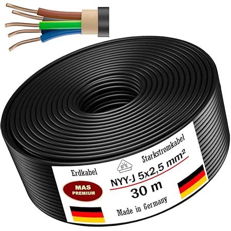 Erdkabel Nyy J X Mm Mm Meterware Auf Den Meter Genau