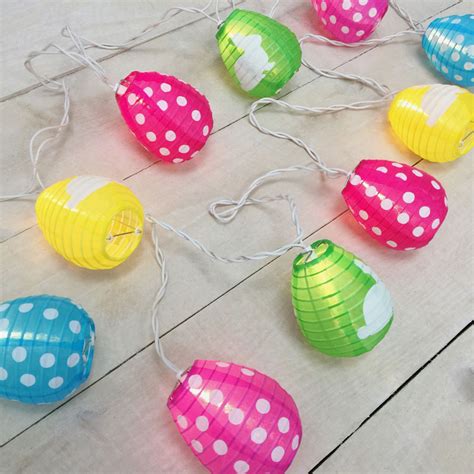 Pastel Easter Egg Lantern String Lights