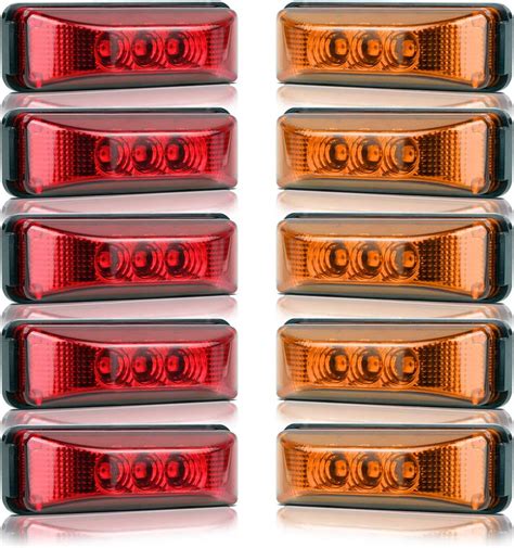 Amazon Partsam 10Pcs 3 9 Inch 3LED Side Marker Clearance Lights