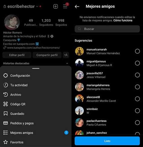 Cómo saber si te han quitado de Mejores Amigos en Instagram