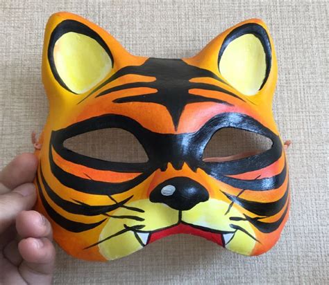 New Quality Handmade Diy Mask Halloween Cute Tiger Mask Cosplay Costume