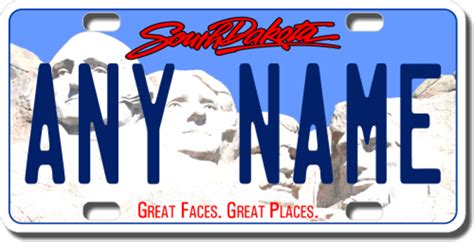 Personalized South Dakota License Plate For Bicycles Kids Bikes