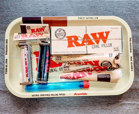 Raw Natural Rolling Papers Set Completo Con Bandeja Mercado Libre