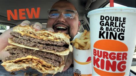 New Burger King Double Garlic And Bacon King 🧄🥓 Mukbang Review Mini