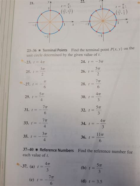 Solved 23-36 Terminal Points Find the terminal point P(x,y) | Chegg.com