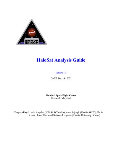 Fillable Online Heasarc Gsfc Nasa Halosat Analysis Guide Heasarc Fax