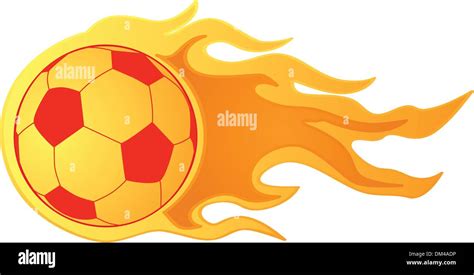 Soccer Ball On Fire Stock Vector Image Art Alamy