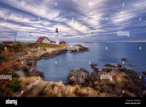 Portland Head Light Maine Stock Photo Alamy