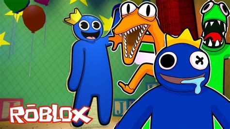 Fugimos do Monstro Babão no Roblox Rainbow Friends YouTube