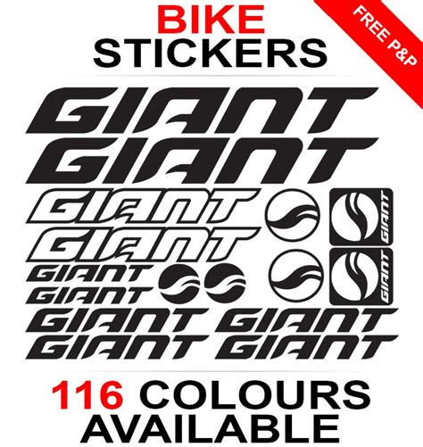 GIANT Style Bike Frame Decals Stickers V2 - Etsy