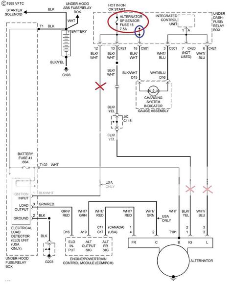 A Detailed Wiring Diagram For A 1996 Honda Accord Ignition System