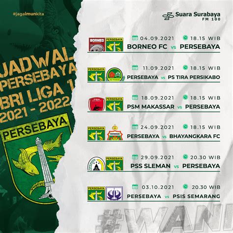 Jadwal Persebaya BRI Liga 1 2021 2022