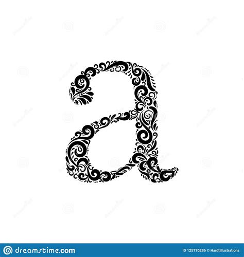 Ornate Letter A Stock Vector Illustration Of Logo Beautifully 125770286