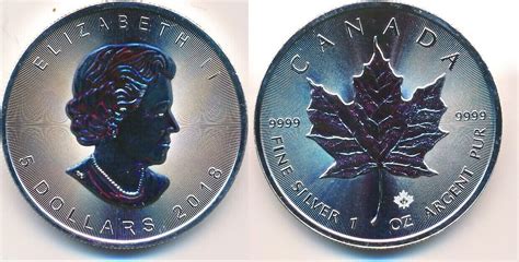 Kanada Dollar Maple Leaf Unze Silber Er Feinsilber M Nze