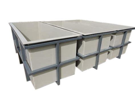 Feet Rectangular Mild Steel Frp Lining Tank For Chemicals Storage